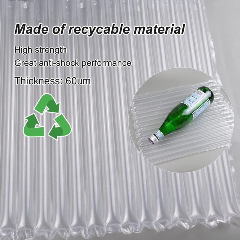 LOCKED AIR Inflatable Bubble Cushioning Wrap Roll Wine Bottle Protector, Packing Materials for Shipping and Moving Glass Fragile Items, 15.7 Inches *164 Feet Large Wide Liquor Travel Bags Alcohol Shipper - Image 5
